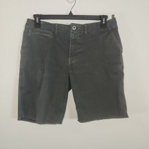 Paperbacks Men's Gray Cotton Corduroy Raw Hem Cutoff Shorts Size 34